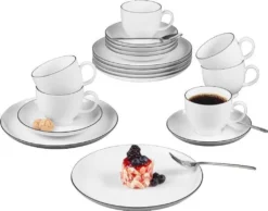 Seltmann Weiden Kaffeeservice Lido Schwarz Mit Farbrand Zeitlos -Küchenzubehör a956a41d3eab75e4abf7652e5ca55c46
