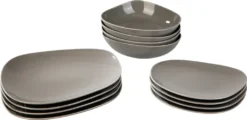 LIKE.BY Villeroy & Boch Organic Taupe Tellerset 12tlg Geschirr Service Porzellan