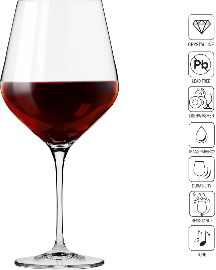 KROSNO Splendour Große Burgunder Rot-Weingläser, 6er-Set, 860 Ml 17 KROSNO Splendour Große Burgunder Rot-Weingläser, 6er-Set, 860 Ml – Bild 17