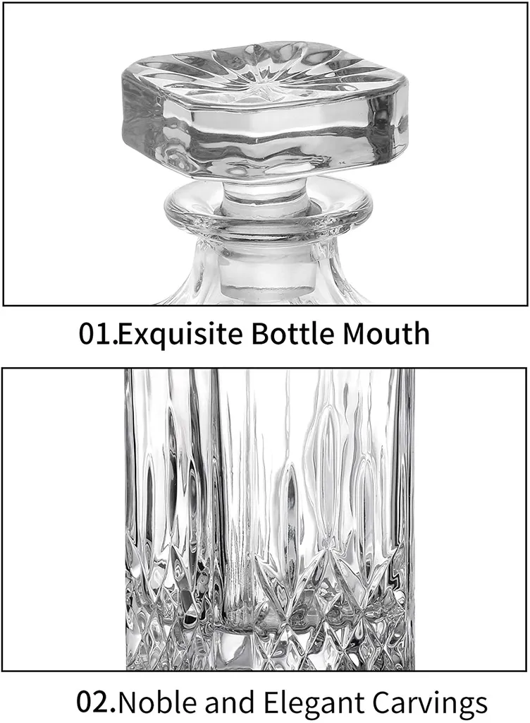 Amisglass Whiskey Karaffe Mit 2 Gläsern, Whiskey Set, 3-teilig, Whisky Dekanter 700ml Und Whisky Gläser 300ml 2 Stück, Kristallgläser & Longdrinkgläser 6 Amisglass Whiskey Karaffe Mit 2 Gläsern, Whiskey Set, 3-teilig, Whisky Dekanter 700ml Und Whisky Gläser 300ml 2 Stück, Kristallgläser & Longdrinkgläser – Bild 6