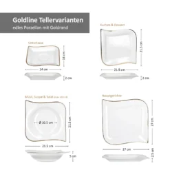30tlg Geschirrset Silverline Kombi 6Pers Gold Kaffee Unterteller Kuchen/Speiseteller Suppenschale 12 30tlg Geschirrset Silverline Kombi 6Pers Gold Kaffee Unterteller Kuchen/Speiseteller Suppenschale -Küchenzubehör acde2d8be0b1c3243a2433b948c4c5cc