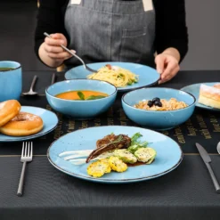 Vancasso Serie Navia Oceano, 16 Teilig Essservice Set Aus Steingut, Tafeiservice Für 4 Personen, Wasserblau, Vintage Aussehen, Natur Design 17 Vancasso Serie Navia Oceano, 16 Teilig Essservice Set Aus Steingut, Tafeiservice Für 4 Personen, Wasserblau, Vintage Aussehen, Natur Design -Küchenzubehör ad0b3169ed702fa0905d2adef944b768