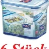 Lock & Lock Frischhaltedosen Set 6-teilig HPL812 Je 1,0 Liter