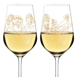 Ritzenhoff Wein-Ensemble Weißweinglas-Set Burkhard Neie, Dionysos & Ariadne / Zeus & Leto, Kristallglas, 364 Ml, 3410001 -Küchenzubehör b09b12ff6091e05d88ddd2c56479872a