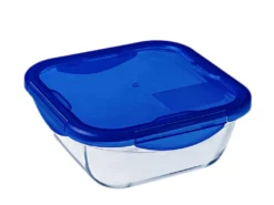 Pyrex Cook & Go Glas Square Teller Mit Deckel 0.9l -Küchenzubehör b10c9c98161970b12a76e5a5f16cfb35