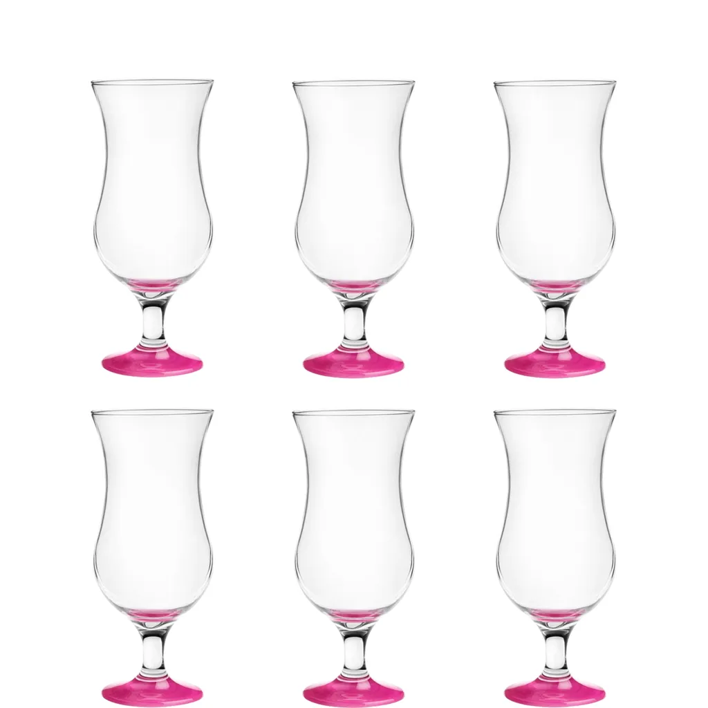 Platinux Cocktailgläser Set 6 Stück 420ml Longdrinkgläser Bargläser Hurricane Groß (Pink) 2 Platinux Cocktailgläser Set 6 Stück 420ml Longdrinkgläser Bargläser Hurricane Groß (Pink) – Bild 2