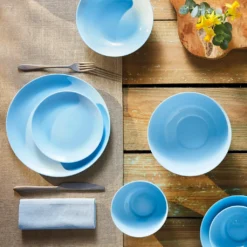 Tafelservice Diwali Light Blue Hellblau 18-teilig LUMINARC Hartglasgeschirr Geschirrset Tafelset Essservice Geschirr -Küchenzubehör b476703de0aa0c0eeeecacc689e3b6d5