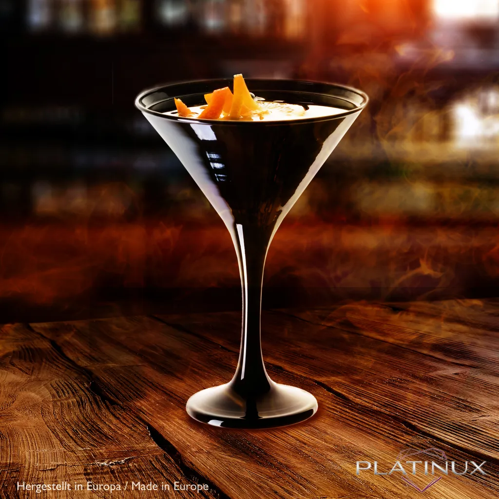 Schwarze Martini Gläser 150ml Set 6-Teilig Aus Glas Cocktailgläser 2 Schwarze Martini Gläser 150ml Set 6-Teilig Aus Glas Cocktailgläser – Bild 2