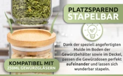 PORADA 12 Stapelbare Gewürzgläser Set 150ml Glasbehälter Mit Deckel Aufbewahrung Küche Gewürzdosen Vorratsdosen Glas Mit Deckel Aufbewahrungsgläser Küchenorganisation Aufbewahrung… 18 PORADA 12 Stapelbare Gewürzgläser Set 150ml Glasbehälter Mit Deckel Aufbewahrung Küche Gewürzdosen Vorratsdosen Glas Mit Deckel Aufbewahrungsgläser Küchenorganisation Aufbewahrung… -Küchenzubehör b668038f6899bdeaeecd00b88a3e00ee