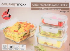 GOURMETmaxx Glas-Frischhaltedosen Klick-it 8-tlg. Frischhaltedosen 4er Set Glas Klick-It Gefrierdosen Lunchbox Brotdose Mikrowelle 27 GOURMETmaxx Glas-Frischhaltedosen Klick-it 8-tlg. Frischhaltedosen 4er Set Glas Klick-It Gefrierdosen Lunchbox Brotdose Mikrowelle -Küchenzubehör b73d19f2f974fc6da6603d92a4eeebc1