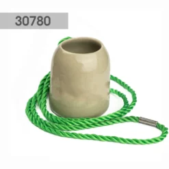 12x Schnapskrug, Schnapsglas Steinzeug Mit Kordel Grün/weiß