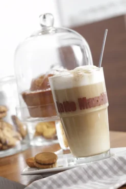 Leonardo Latte Macchiatto Becher 'Solo LM' Mit Löffel, 400ml, Ø 8,5 X 14,7cm (4er Set) -Küchenzubehör b88f5cc57cd9be35bea7e1baac1ea5d9