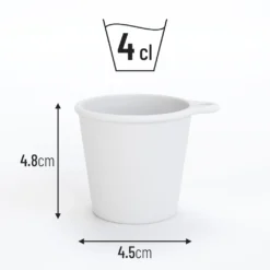 SoPro 12x Schnapsbecher Plastik 4 Cl Wiederverwendbar - Shotgläser 40 Milliliter Weiß - Mehrweg Schnapsglas Zum Umhängen -Küchenzubehör b8e1a0a76afd428ed560c20b29d829b0