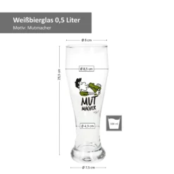 2x Weizenbiergläser Mutmacher Kampftrinker Weißbierglas 0,5L -Küchenzubehör ba32d37dcf237376a89e1750946686f6