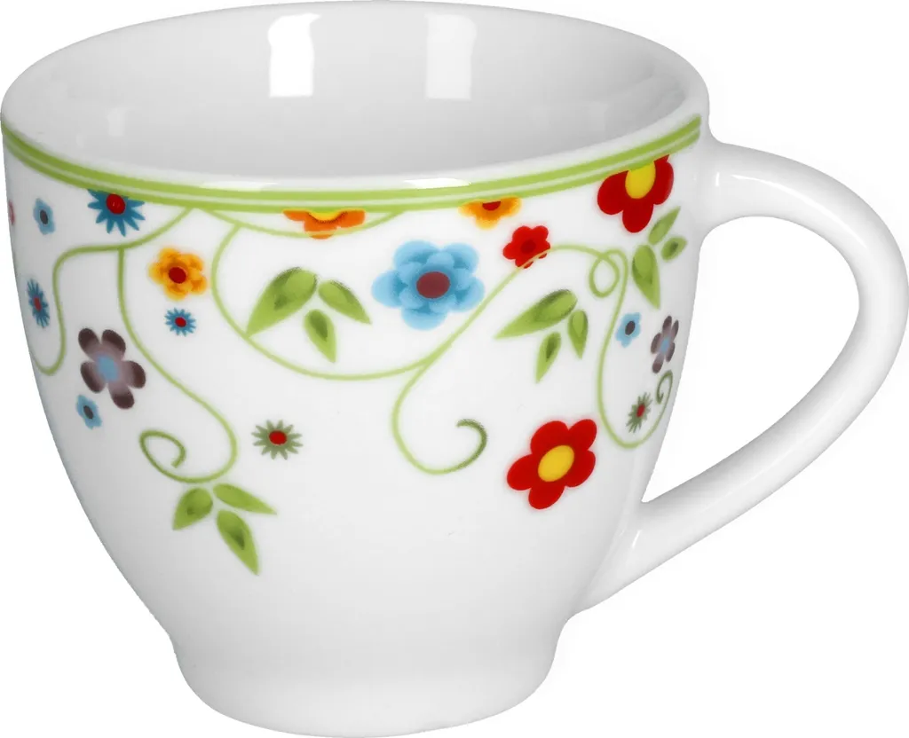 Van Well Kaffeeservice 18-tlg. Für 6 Personen Serie Vario Porzellan - Farbe Wählbar, Farbe:flowers 2 Van Well Kaffeeservice 18-tlg. Für 6 Personen Serie Vario Porzellan - Farbe Wählbar, Farbe:flowers – Bild 2