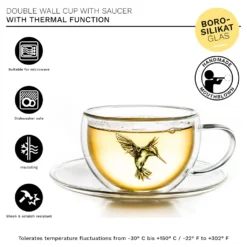 Creano 6er-Set Thermo-Tasses "Hummi" Für Tee/Latte Macchiato, Doppelwandig, Mit Kolibri-Muster | 250ml In Exklusiver Geschenkpackung 10 Creano 6er-Set Thermo-Tasses "Hummi" Für Tee/Latte Macchiato, Doppelwandig, Mit Kolibri-Muster | 250ml In Exklusiver Geschenkpackung -Küchenzubehör c0f9100687b6b7f1e8a6e4379c61a52c