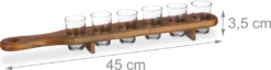 Relaxdays Schnapsbrett Holz Mit 6 Gläsern -Küchenzubehör c29ecc06eea611b072faba2aebd27b27