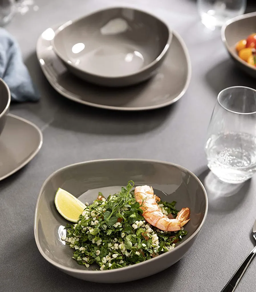 LIKE.BY Villeroy & Boch Organic Taupe Tellerset 12tlg Geschirr Service Porzellan 2 LIKE.BY Villeroy & Boch Organic Taupe Tellerset 12tlg Geschirr Service Porzellan – Bild 2