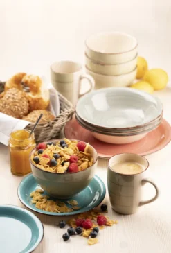 Mäser 931601 Frühstücksset Lumaca Für 6 Personen, Steingut, Dunkelblau (1 Set, 18-teilig) -Küchenzubehör c46df559f097f1a67db40a8a61eda8bb