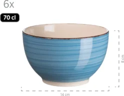 Mäser 931601 Frühstücksset Lumaca Für 6 Personen, Steingut, Dunkelblau (1 Set, 18-teilig) -Küchenzubehör c53246a892598d19cabfb7769cbd6bb2