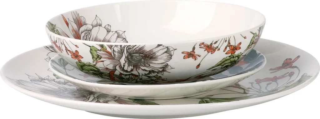 Maxwell & Williams Dinner-Set Night Garden - Blumen 12-tlg., Geschirrset, Teller, Schalen, Porzellan, II0093 4 Maxwell & Williams Dinner-Set Night Garden - Blumen 12-tlg., Geschirrset, Teller, Schalen, Porzellan, II0093 – Bild 4