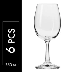 KROSNO Pure Weißweinglas, 6er-Set, 250 Ml -Küchenzubehör c58cab3edd28ce5909eaa485beac27a2