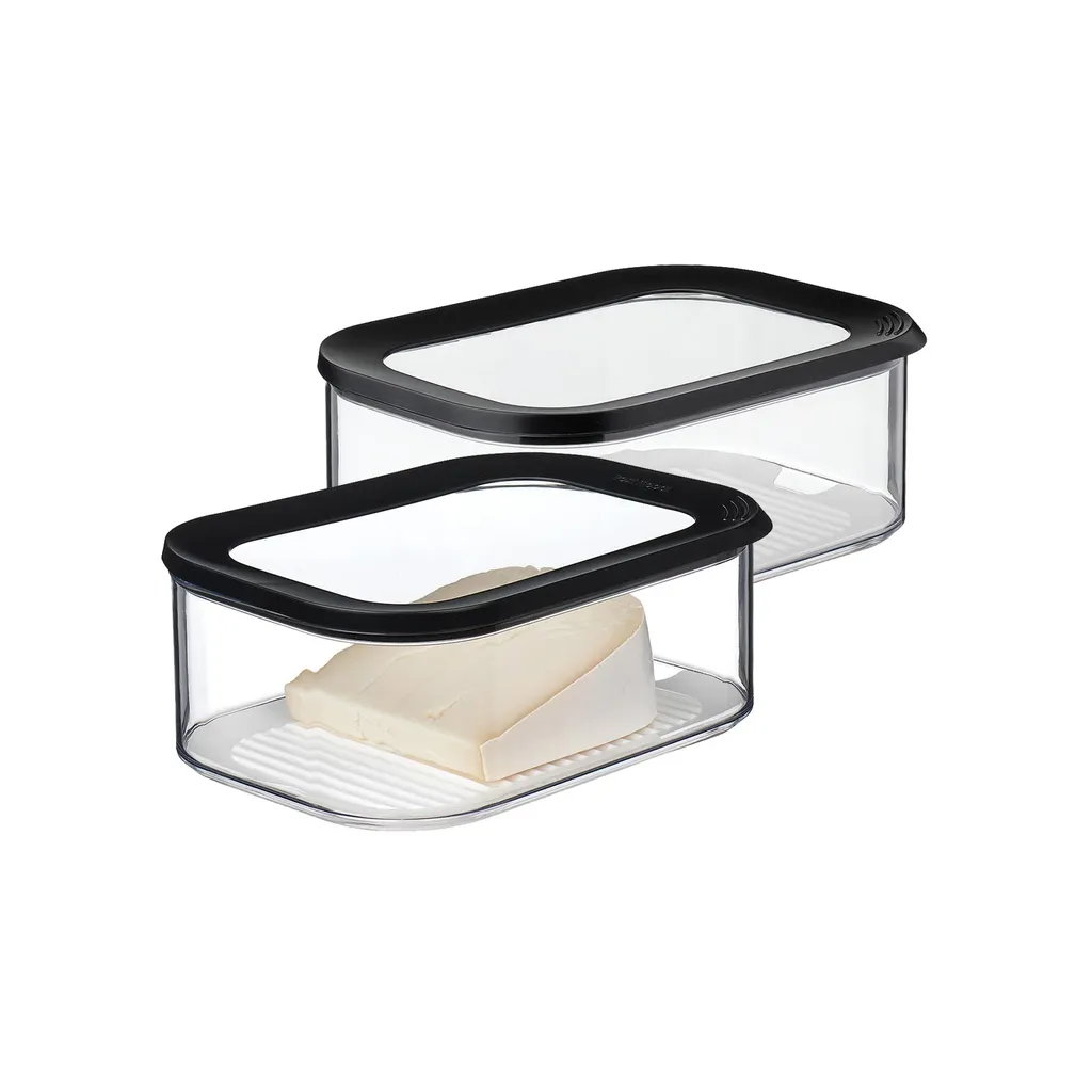Mepal MODULA Käsedose Aufschnittdose 2000 Ml 2er Set Schwarz 1 Mepal MODULA Käsedose Aufschnittdose 2000 Ml 2er Set Schwarz