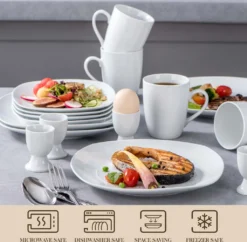 MALACASA, Serie Elisa, 40 Teilig Set Porzellan Tafelservice Kombiservice Geschirrset Mit Dessertteller, Speiseteller, Müslischalen, Eierbecher, Becher Für 8 Personen 9 MALACASA, Serie Elisa, 40 Teilig Set Porzellan Tafelservice Kombiservice Geschirrset Mit Dessertteller, Speiseteller, Müslischalen, Eierbecher, Becher Für 8 Personen -Küchenzubehör c82493427d72c8946a45f12bec801de2