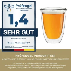 Creano Doppelwandige Gläser 250ml „DG-V“, 4er Set, Thermoglas Doppelwandig Aus Borosilikatglas, Kaffeegläser, Teegläser, Latte Gläser, Doppelwandgläser -Küchenzubehör c99c58c266aa0e9bf88623b0452c0c29 1