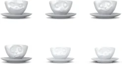 FIFTYEIGHT Kombi-Service 30-tlg. - Tassen + Teller (mit Biss) + Hochwertige Tischsets -Küchenzubehör cb7acc1d2f890eddf0bf3243fa6b9fd3