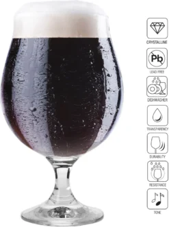 KROSNO Elite Dunkel Stout Biergläser, 6er-Set, 500 Ml -Küchenzubehör cc259e223faeed0dee1d6a0d18e2cc2f