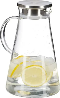 Relaxdays Glaskaraffe Mit Deckel 1,8 Liter -Küchenzubehör cf13980b20d2b97df043e344209f82e1