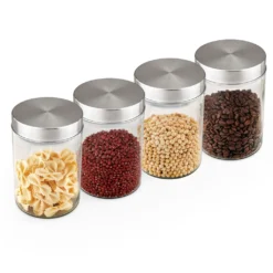 Navaris 4x 1200ml Vorratsgläser Mit Edelstahldeckel - Glas Vorratsdosen Set Mit Sicherem Schraubverschluss - Lebensmittel Aufbewahrungsgläser Küche 7 Navaris 4x 1200ml Vorratsgläser Mit Edelstahldeckel - Glas Vorratsdosen Set Mit Sicherem Schraubverschluss - Lebensmittel Aufbewahrungsgläser Küche -Küchenzubehör d4996122971787ab57e8f47ca228f9eb