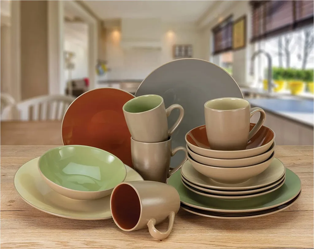 CreaTable 22563 Kombiservice Urban Jungle Für 4 Personen, Steinzeug, Mehrfarbig (1 Set, 16-teilig) 3 CreaTable 22563 Kombiservice Urban Jungle Für 4 Personen, Steinzeug, Mehrfarbig (1 Set, 16-teilig) – Bild 3