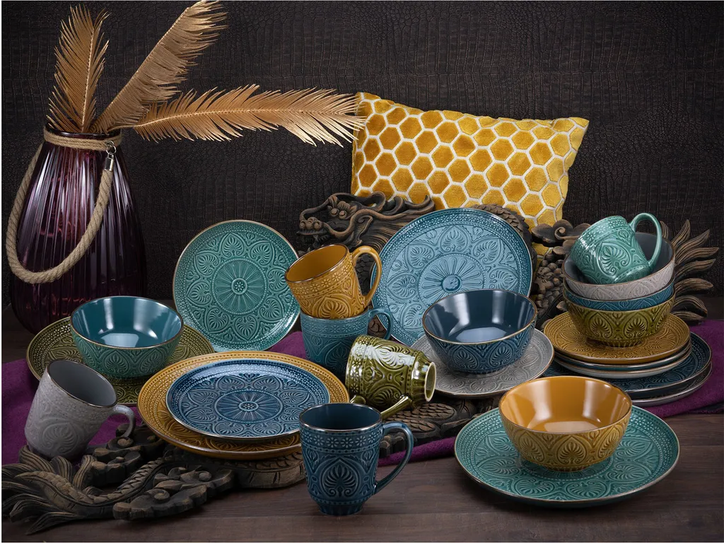 CreaTable 22561 Kombiservice Samarkand Für 4 Personen, Steinzeug, Mehrfarbig (1 Set, 16-teilig) 3 CreaTable 22561 Kombiservice Samarkand Für 4 Personen, Steinzeug, Mehrfarbig (1 Set, 16-teilig) – Bild 3