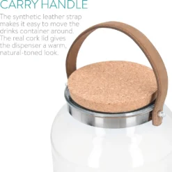 Navaris Getränkespender 5,6 Liter Aus Glas - Mit Zapfhahn Aus Edelstahl Und Kork Deckel - Wasserspender Glasbehälter Für Kalte Getränke -Küchenzubehör d73e77b5e781fc5f496cabd4248f4ea0