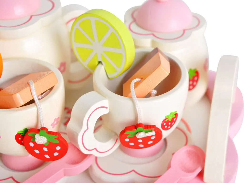 Kinder Teeservice Set Holz Zubehör Für Die Kinderküche, 16-tlg. Ab 3 Jahre Rollenspiele Für Mädchen Und Jungs 9418 4 Kinder Teeservice Set Holz Zubehör Für Die Kinderküche, 16-tlg. Ab 3 Jahre Rollenspiele Für Mädchen Und Jungs 9418 – Bild 4