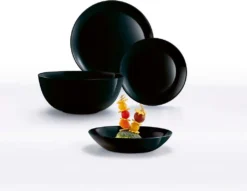 Geschirr Luminarc 9311622 Schwarz Gehärtetes Glas (19 Pcs) -Küchenzubehör d9cee576f6f905ccc51cf3bc43d3cad5