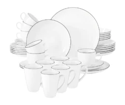 Seltmann Weiden Black Line 36 Tlg. Tafelservice Weiß Schwarz Modern Porzellan -Küchenzubehör dad4afbbb1c7fecb1be143269ddb9018