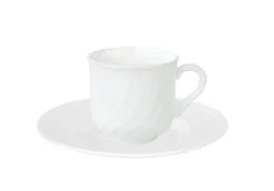 EBRO Kaffeeservice, 18tlg., Tassen + Dessertteller + Untertasse, Weiß, Opal-Hartglas -Küchenzubehör ddb23e426ec18f5d8831d16ca3b2710e