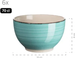 Mäser 931614 Kombiservice Lumaca Für 6 Personen, Steingut, Türkis (1 Set, 30-teilig) -Küchenzubehör df43a3d39d988d848d558271a7e01740