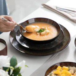 Tafelservice Steinzeug, Vancasso 16-St BUBBLE Kombiservice, Geschirrset Mit Müslischalen, Kaffeetassen, Dessertteller Und Speiseteller Für 4 Personen, Vintage 15 Tafelservice Steinzeug, Vancasso 16-St BUBBLE Kombiservice, Geschirrset Mit Müslischalen, Kaffeetassen, Dessertteller Und Speiseteller Für 4 Personen, Vintage -Küchenzubehör e16065e6c9679082cb07a7c12cb6ff47