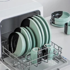 Vancasso Aria Tafelservice Für 8 Personen (32-teilig) Mit Tellern, Schalen Und Tassen, Schwarz Und Türkis -Küchenzubehör e18ecc45f0c2b2247543682bbebbf2b2