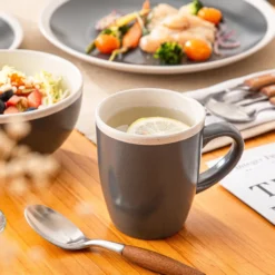 Tafelservice, Vancasso SEESAMI 16-teiliges Kombiservice Aus Steinzeug, Geschirrset Im Modernen Aussehen Für 4 Personen -Küchenzubehör e342a5e1d60decd352b65798897b9d32