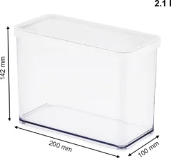 ROTHO Set Premium Dosen 5 Tlg. LOFT, Farbe:Transparent / Weiß -Küchenzubehör e7c573681eaaa223dfd7bc9702d869bd