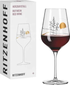 Herzkristall Rotweinglas #8 Von Christine Kordes