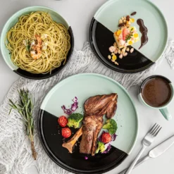 Vancasso Aria Tafelservice Für 8 Personen (32-teilig) Mit Tellern, Schalen Und Tassen, Schwarz Und Türkis -Küchenzubehör ea7468af3627fddaae23063bf5fa1a06