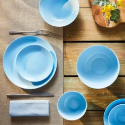 Tafelservice Diwali Light Blue Hellblau 18-teilig LUMINARC Hartglasgeschirr Geschirrset Tafelset Essservice Geschirr -Küchenzubehör eaad49fd9f820809906982796d88abf9