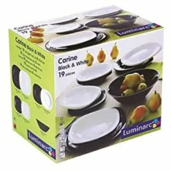 Geschirr Luminarc Carine Glas Schwarz-Weiß (19 Pcs) -Küchenzubehör eb90b304f20e47e58c17f88b28ac60e0