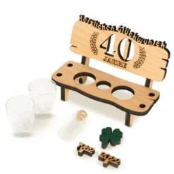 Brynnberg Schnapsbank Mit Jahreszahl Zum Geburtstag - Holz Lorbeerkranz Mit Zahl 40 Jahre Hochzeitstag Und Jahrestag Oder Geburtstag - Schnapsgläser Latte Mit 2 Gläsern -Küchenzubehör ebd40e57f2e1bd698d002bffd2fdb8fc